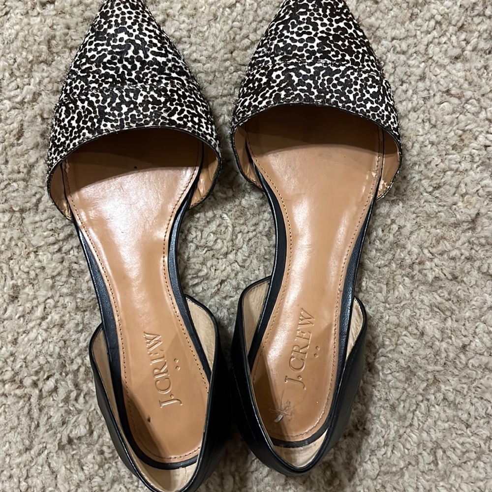 J Crew spotted D’orsay flats